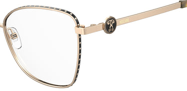 Premium Women Moschino Eyeglasses: MOS587 - Gold Black - SpecSMART Eye Clinic (Diagonal View)